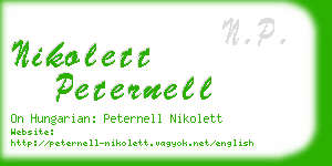 nikolett peternell business card